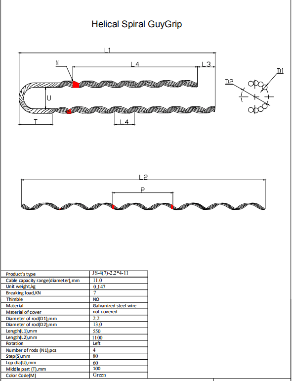 Overhead Line Preformed Armor Rods , FTTH Fiber Optic ADSS Suspension Clamp 3
