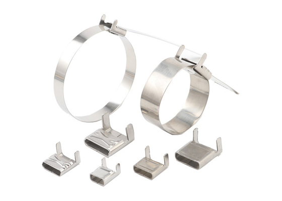 SS304 Ear Lock Stainless Steel Banding Buckles 1/4 3/4