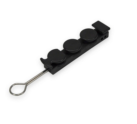 Plastic Flat Fiber Optic Drop Cable Clamp For FTTH