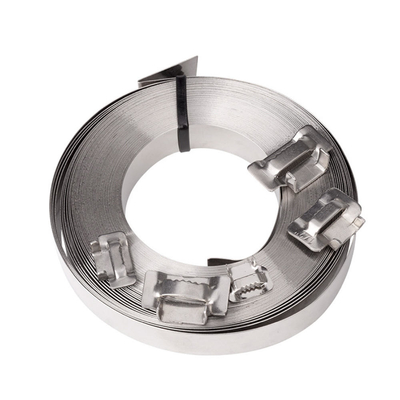 SS201 304 316 Stainless Steel Strapping Clips For Pole Strap